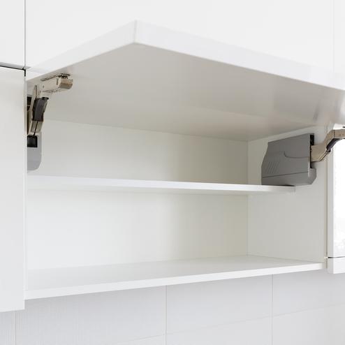 Küchenmöbel nach Maß Offener Küchenschrank aus weißem Holz